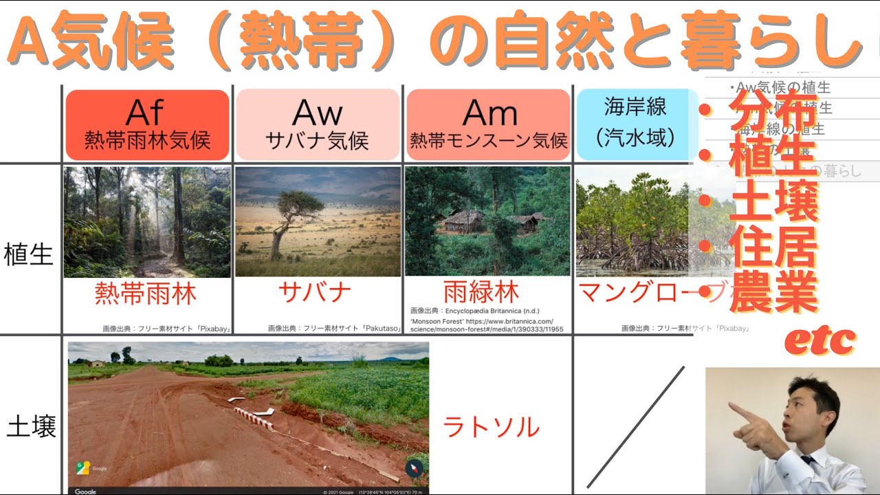 高校地理 A気候 熱帯 の自然と暮らし 熱帯雨林 サバナ 世界の気候 授業動画 高校地理のyoutube授業動画 地理を通して世界を知ろう