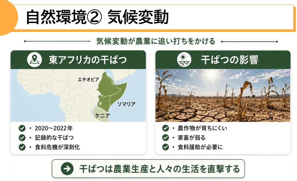 自然環境② 気候変動と東アフリカの干ばつ