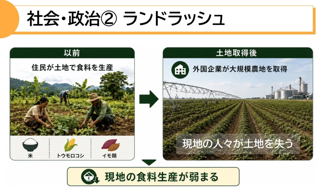 ランドラッシュと現地農民