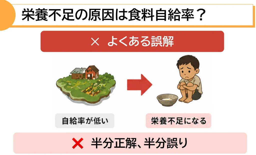 よくある誤解―食料自給率が低いと栄養不足になる?